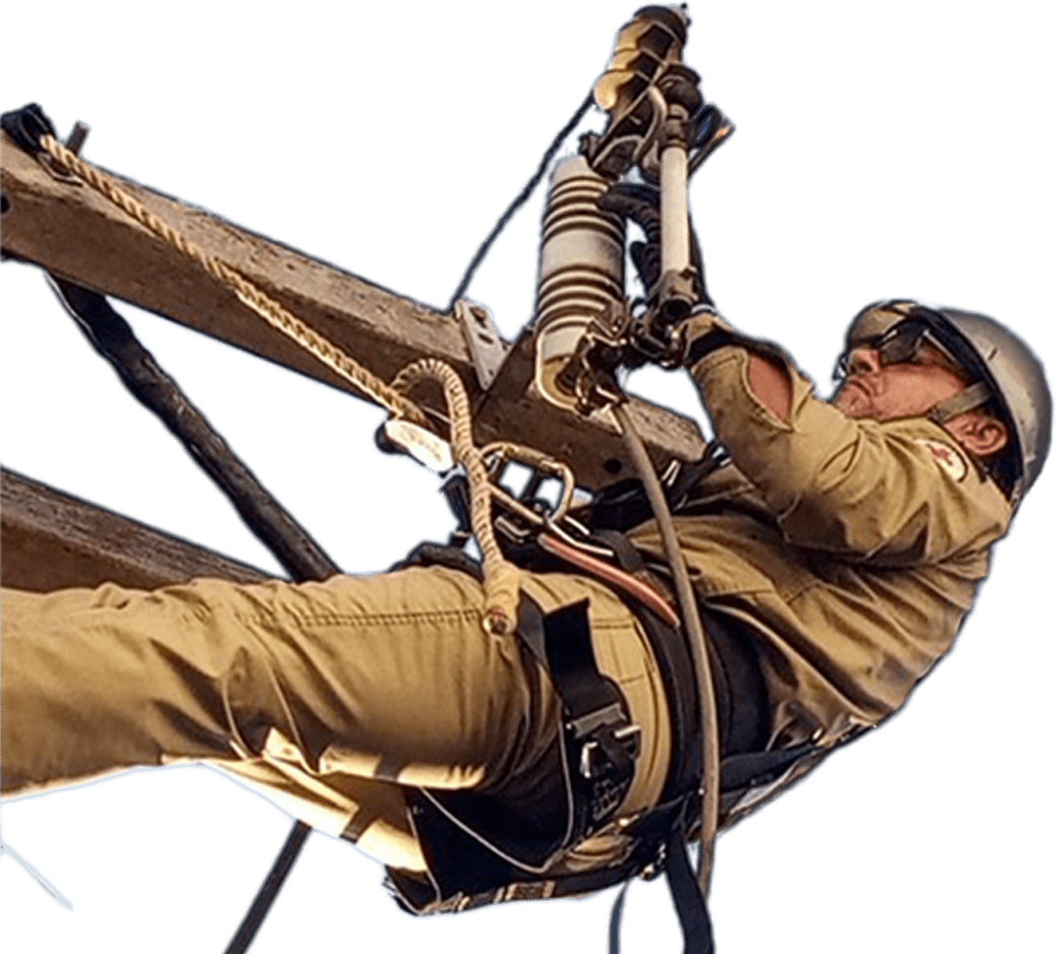 A technician working on an electrical panel.